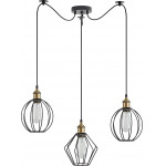 Homelighting SE21-BR-10-BL3-GR12 MAGNUM FLEX Bronze Metal Pendant Black Metal Grid+ - (77-8969)