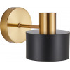 Homelighting SE21-GM-16-MS1 GOLD MATT WALL LAMP BLACK METAL SHADE+ - (77-8307)