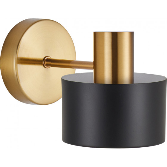 Homelighting SE21-GM-16-MS1 GOLD MATT WALL LAMP BLACK METAL SHADE+ - (77-8307)