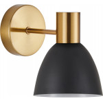 Homelighting SE21-GM-16-MS2 ADEPT GOLD MATT WALL LAMP BLACK METAL SHADE+ - (77-8308)
