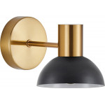 Homelighting SE21-GM-16-MS3 ADEPT GOLD MATT WALL LAMP BLACK METAL SHADE+ + - (77-8309)