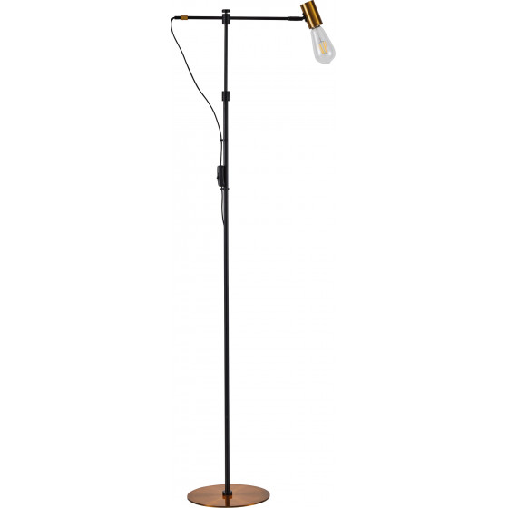 Homelighting SE21-GM-39 ADEPT GOLD MATT & BLACK FLOOR LAMP 1�1 - (77-8277)