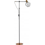 Homelighting SE21-GM-39-GR1 ADEPT FLOOR LAMP Gold Matt and Black Metal Floor Lamp Black Metal Grid+ - (77-8348)