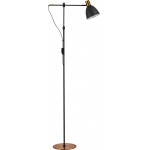 Homelighting SE21-GM-39-MS2 ADEPT FLOOR LAMP Gold Matt and Black Metal Floor Lamp Black Metal Shade+ - (77-8351)