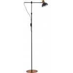 Homelighting SE21-GM-39-MS3 ADEPT FLOOR LAMP Gold Matt and Black Metal Floor Lamp Black Metal Shade+ - (77-8352)
