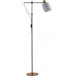 Homelighting SE21-GM-39-SH1 ADEPT FLOOR LAMP Gold Matt and Black Metal Floor Lamp Grey Shade+ - (77-8346)