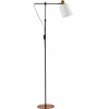 Homelighting SE21-GM-39-SH1 ADEPT FLOOR LAMP Gold Matt and Black Metal Floor Lamp White Shade+ - (77-8870)