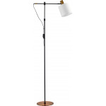 Homelighting SE21-GM-39-SH1 ADEPT FLOOR LAMP Gold Matt and Black Metal Floor Lamp White Shade+ - (77-8870)