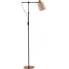 Homelighting SE21-GM-39-SH3 ADEPT FLOOR LAMP Gold Matt and Black Metal Floor Lamp Brown Shade+ - (77-8347)
