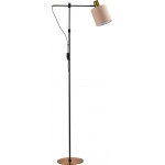 Homelighting SE21-GM-39-SH3 ADEPT FLOOR LAMP Gold Matt and Black Metal Floor Lamp Brown Shade+ - (77-8347)