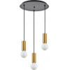 Homelighting SE21-GM-4-3BL ADEPT TUBE Gold Matt Pendant+ - (77-8571)