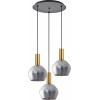 Homelighting SE21-GM-4-3BL-GL2 ADEPT TUBE Gold Matt Pendant Smoked Glass+ - (77-8585)