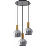 Homelighting SE21-GM-4-3BL-GL2 ADEPT TUBE Gold Matt Pendant Smoked Glass+ - (77-8585)