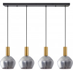 Homelighting SE21-GM-4-4BL-GL2 ADEPT TUBE Gold Matt Pendant Smoked Glass+ - (77-8587)
