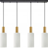 Homelighting SE21-GM-4-4BL-GL3 ADEPT TUBE Gold Matt Pendant White Glass+ - (77-8658)