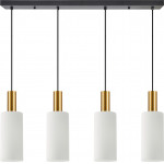Homelighting SE21-GM-4-4BL-GL3 ADEPT TUBE Gold Matt Pendant White Glass+ - (77-8658)
