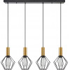 Homelighting SE21-GM-4-4BL-GR1 ADEPT TUBE Gold Matt Pendant Black Metal Grid+ - (77-8623)