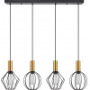 Homelighting SE21-GM-4-4BL-GR12 ADEPT FLEX Gold Matt Pendant Black Metal Grid+ - (77-8937)