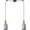 Homelighting SE21-GM-4-BL2-GL1 ADEPT TUBE Gold Matt Pendant Smoked Glass+ - (77-8577)