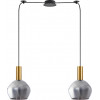 Homelighting SE21-GM-4-BL2-GL2 ADEPT TUBE Gold Matt Pendant Smoked Glass+ - (77-8584)