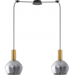 Homelighting SE21-GM-4-BL2-GL2 ADEPT TUBE Gold Matt Pendant Smoked Glass+ - (77-8584)