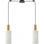 Homelighting SE21-GM-4-BL2-GL3 ADEPT TUBE Gold Matt Pendant White Glass+ - (77-8655)