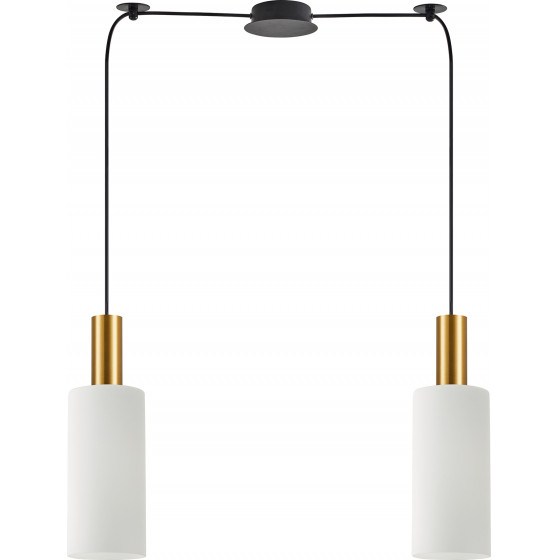 Homelighting SE21-GM-4-BL2-GL3 ADEPT TUBE Gold Matt Pendant White Glass+ - (77-8655)
