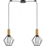 Homelighting SE21-GM-4-BL2-GR1 ADEPT TUBE Gold Matt Pendant Black Metal Grid+ - (77-8620)