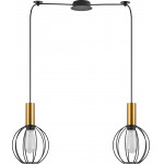 Homelighting SE21-GM-4-BL2-GR1 ADEPT TUBE Gold Matt Pendant Black Metal Grid+ - (77-8627)