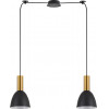 Homelighting SE21-GM-4-BL2-MS2 ADEPT TUBE Gold Matt Pendant Black Metal Shade+ - (77-8641)