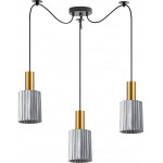 Homelighting SE21-GM-4-BL3-GL1 ADEPT TUBE Gold Matt Pendant Smoked Glass+ - (77-8576)