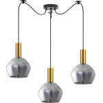 Homelighting SE21-GM-4-BL3-GL2 ADEPT TUBE Gold Matt Pendant Smoked Glass+ - (77-8583)