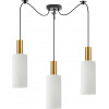 Homelighting SE21-GM-4-BL3-GL3 ADEPT TUBE Gold Matt Pendant White Glass+ - (77-8654)