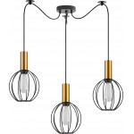 Homelighting SE21-GM-4-BL3-GR1 ADEPT TUBE Gold Matt Pendant Black Metal Grid+ - (77-8626)