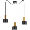 Homelighting SE21-GM-4-BL3-MS1 ADEPT TUBE Gold Matt Pendant Black Metal Shade+ - (77-8633)