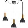 Homelighting SE21-GM-4-BL3-MS2 ADEPT TUBE Gold Matt Pendant Black Metal Shade+ - (77-8640)