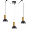 Homelighting SE21-GM-4-BL3-MS3 ADEPT TUBE Gold Matt Pendant Black Metal Shade+ - (77-8647)