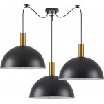 Homelighting SE21-GM-4-BL3-MS40 ADEPT TUBE Gold Matt Pendant Black Metal Shade+ - (77-8590)