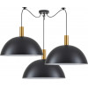 Homelighting SE21-GM-4-BL3-MS50 ADEPT TUBE Gold Matt Pendant Black Metal Shade+ - (77-8594)