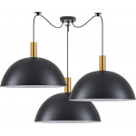 Homelighting SE21-GM-4-BL3-MS50 ADEPT TUBE Gold Matt Pendant Black Metal Shade+ - (77-8594)