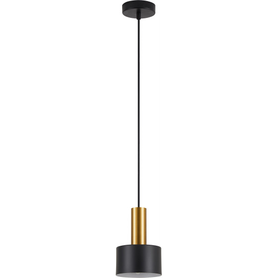 Homelighting SE21-GM-4-MS1 ADEPT TUBE Gold Matt Pendant Black Metal Shade+ - (77-8631)