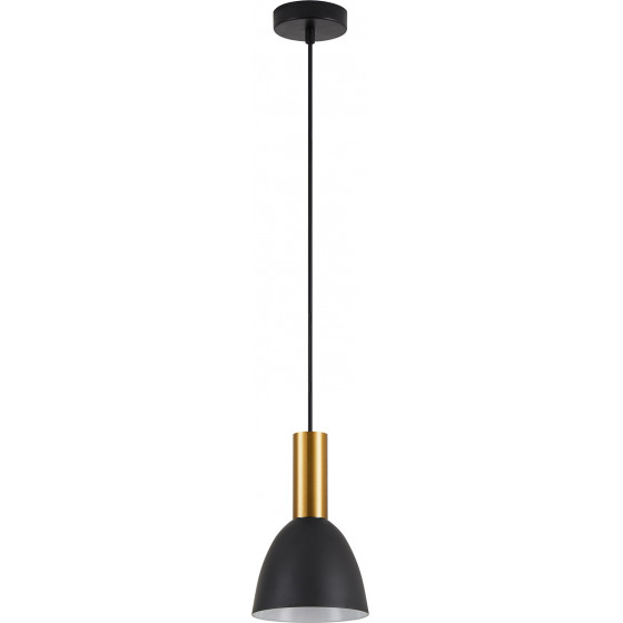 Homelighting SE21-GM-4-MS2 ADEPT TUBE Gold Matt Pendant Black Metal Shade+ - (77-8638)