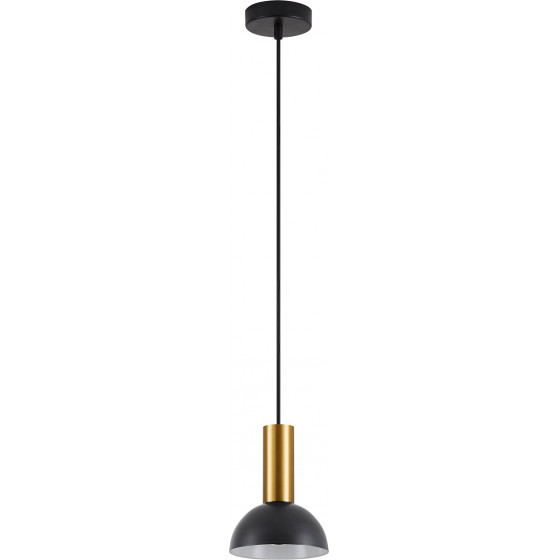 Homelighting SE21-GM-4-MS3 ADEPT TUBE Gold Matt Pendant Black Metal Shade+ - (77-8645)