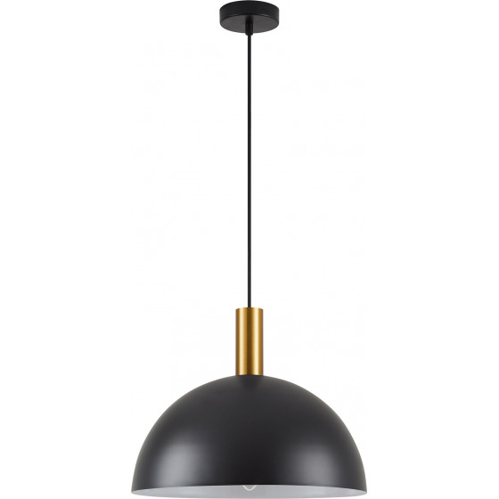 Homelighting SE21-GM-4-MS40 ADEPT TUBE Gold Matt Pendant Black Metal Shade+ - (77-8588)