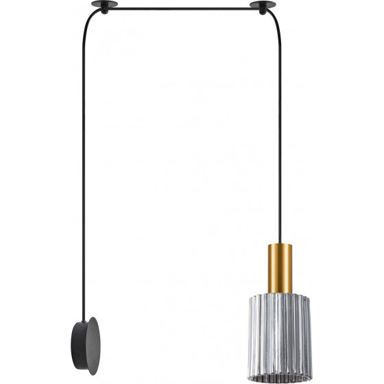 Homelighting SE21-GM-4-NM1W-GL1 ADEPT TUBE Gold Matt Wall Lamp Smoked Glass+ - (77-8832)