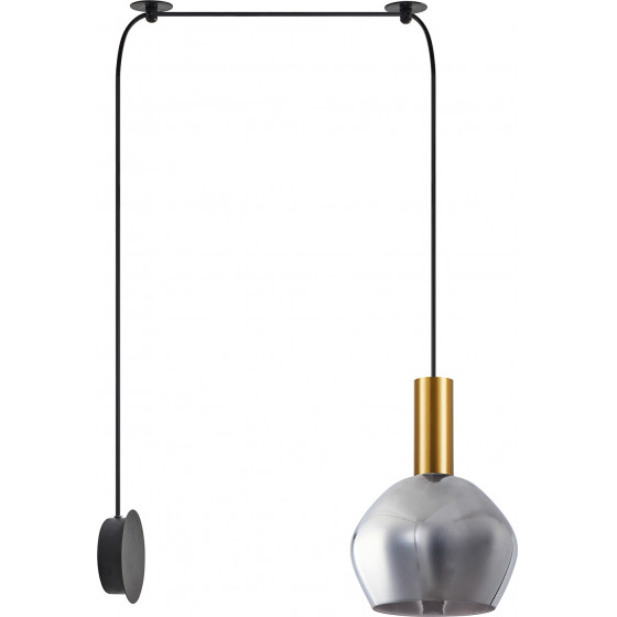 Homelighting SE21-GM-4-NM1W-GL2 ADEPT TUBE Gold Matt Wall Lamp Smoked Glass+ - (77-8833)