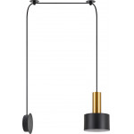Homelighting SE21-GM-4-NM1W-MS1 ADEPT TUBE Gold Matt Wall Lamp Black Metal Shade+ - (77-8829)