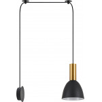 Homelighting SE21-GM-4-NM1W-MS2 ADEPT TUBE Gold Matt Wall Lamp Black Metal Shade+ - (77-8830)
