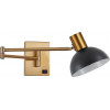 Homelighting SE21-GM-52-MS3 ADEPT WALL LAMP Gold Matt Wall lamp with Switcher and Black Metal Shade+ - (77-8368)