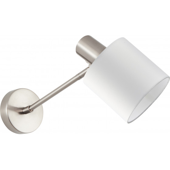 Homelighting SE21-NM-22-SH1 ADEPT WALL LAMP Nickel Matt Wall lamp White Shade+ - (77-8328)